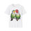 Thumbnail: Two kissing parrots on a white t-shirt