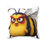 Thumbnail:  Square Pillow Angry Bee Cartoon Illustration