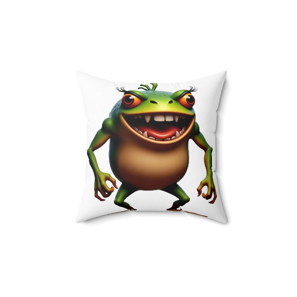 Pillow Angry Frog Illustration Non-ID custom