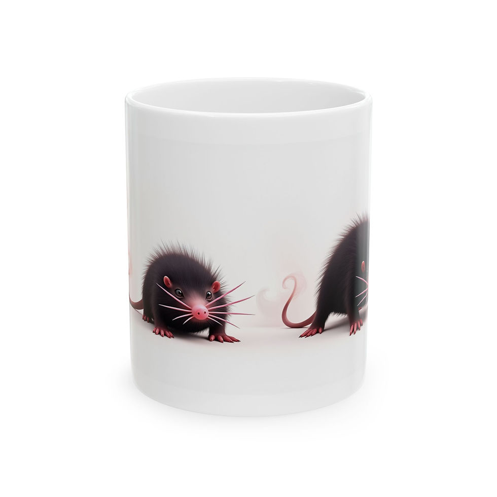  Ceramic Mug - Star-Nosed Mole Design