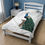 Thumbnail: Peacock bedding on twin bed