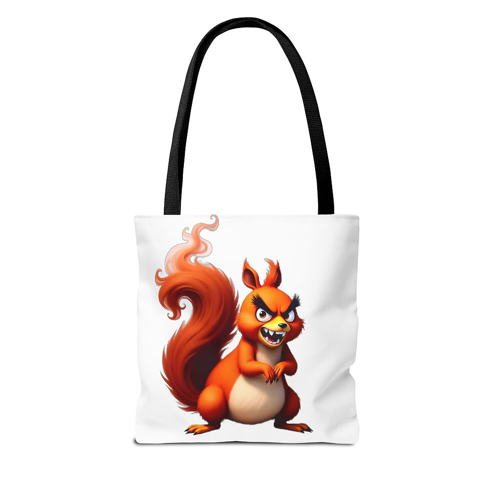 Squirrel Tote Bag - Angry Birds Style Cartoon
