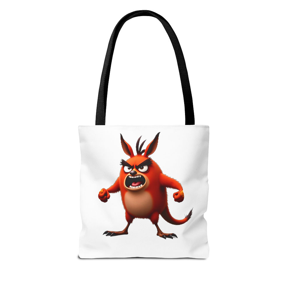 Kangaroo Tote Bag Angry Birds Style Cartoon