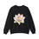 Thumbnail: Black sweatshirt featuring a large pink lotus flower print