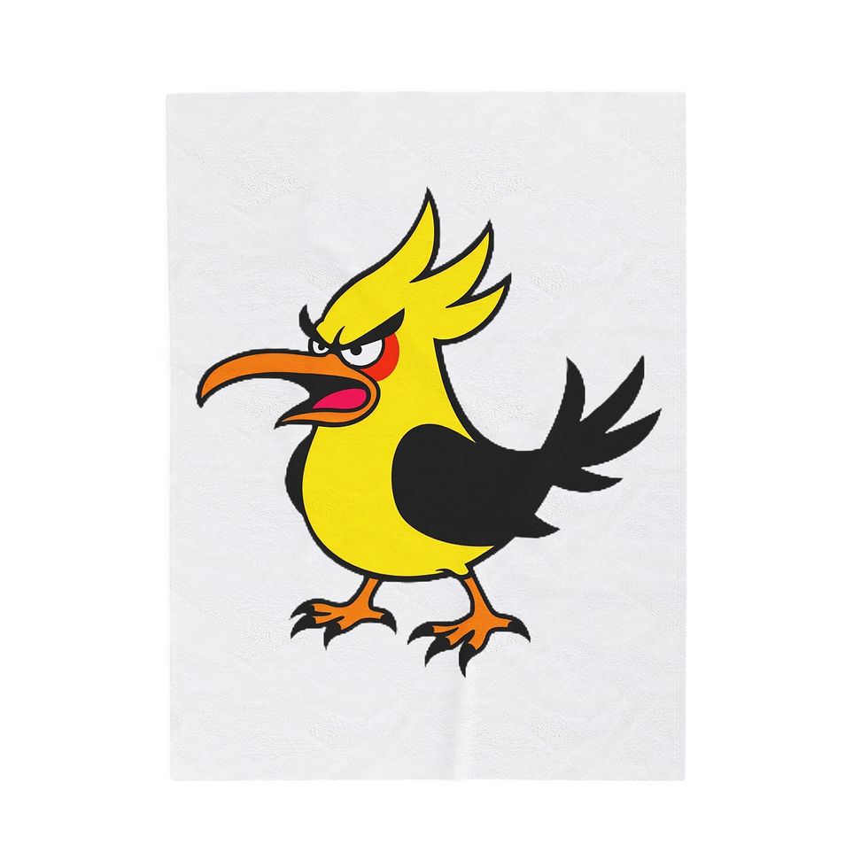 Velveteen Plush Blanket, Orioles Angry Bird