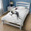 Thumbnail: Red-crowned crane duvet cover on twin bed