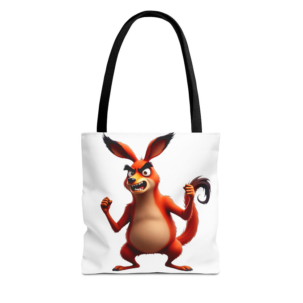 Kangaroo Tote Bag Angry Birds Style Cartoon