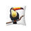 Thumbnail: Colorful toucan perched on branch pillow