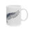 Thumbnail: White mug with bird wings design