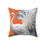Thumbnail: White peacock square throw pillow