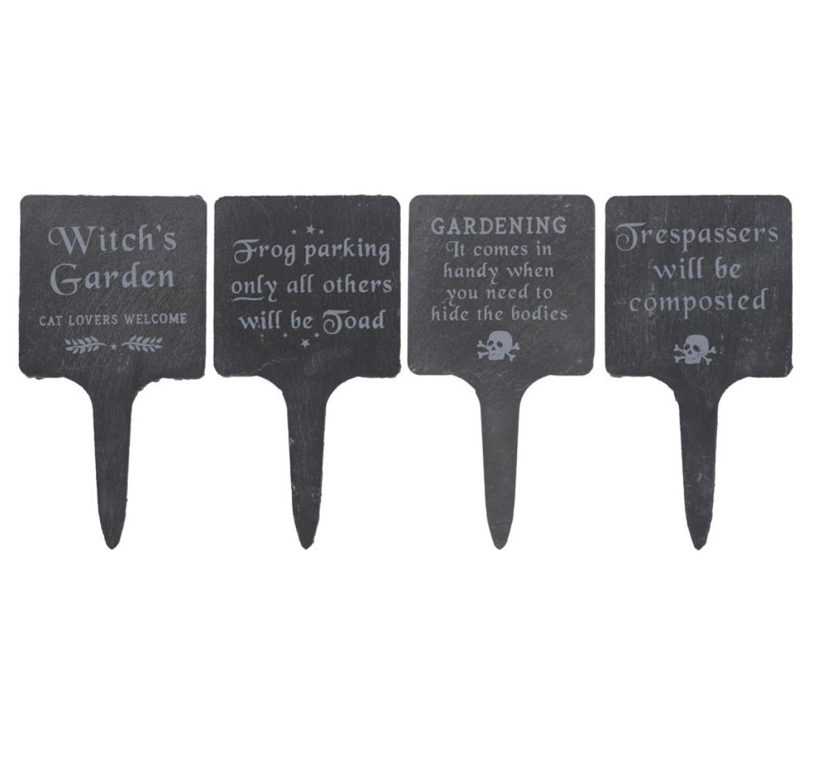 Set of 4 Slate Garden signs 
