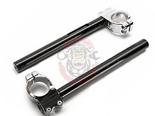RSD 1" Chrome/Black 0" Rise Clip-On Handlebar - 2017 Honda Rebel 300/500