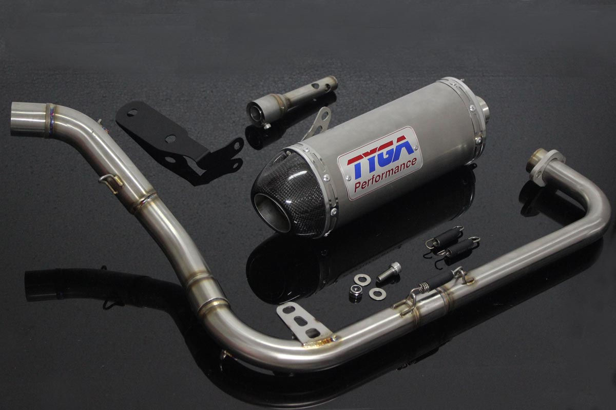 Honda Grom125 ,Full Race System Stainless Oval/Carbon End cap