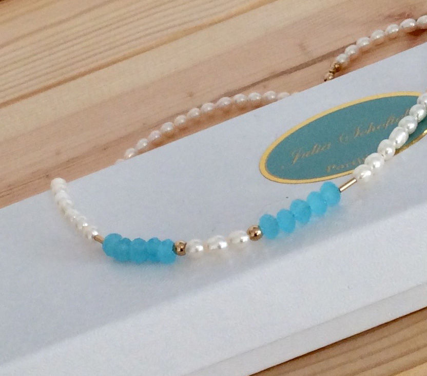 Apatite and Freshwater Pearl Choker