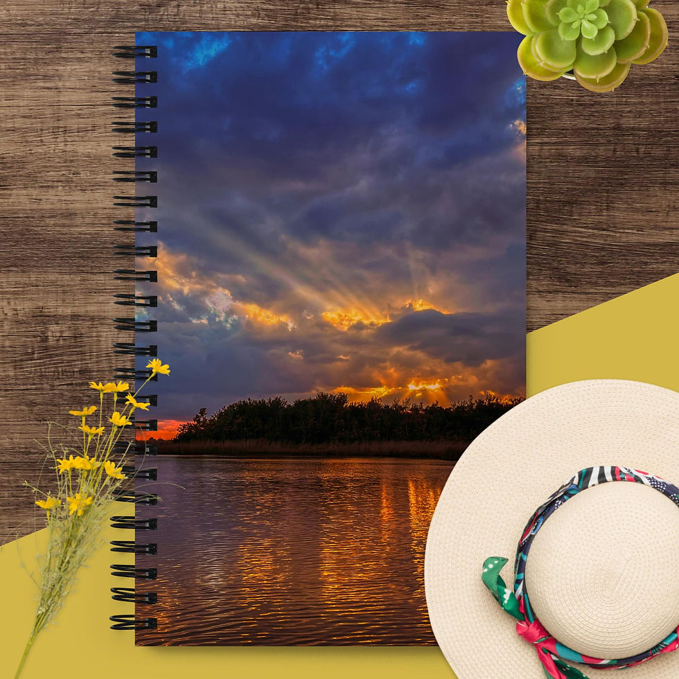 Colorful sunset Spiral notebook