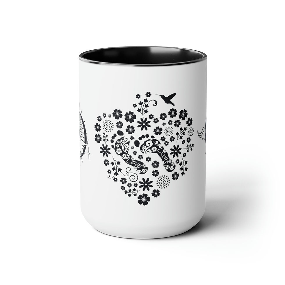 Thumbnail: Love and Light Two-Tone Coffee Mugs, 15oz