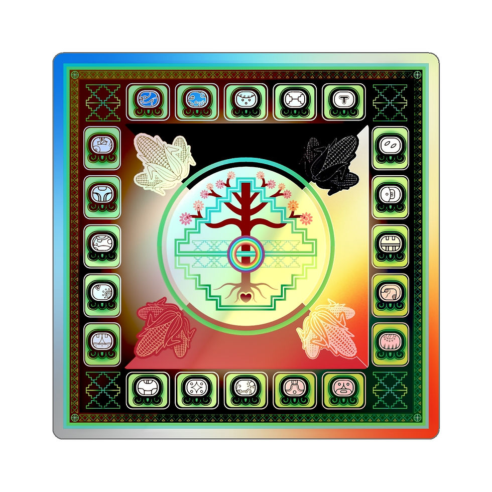 Thumbnail: Sacred Mayan Vision Holographic Die-Cut Stickers