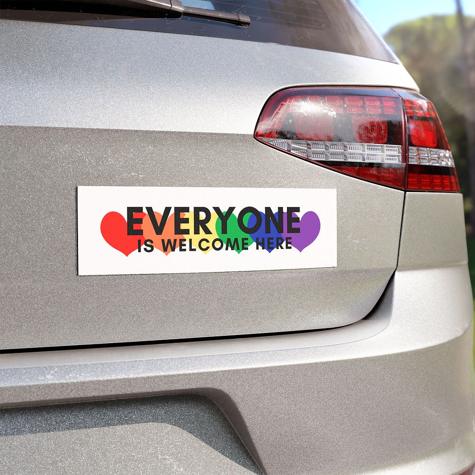 Thumbnail: 'Everyone is Welcome Here'  Rainbow Car Magnet