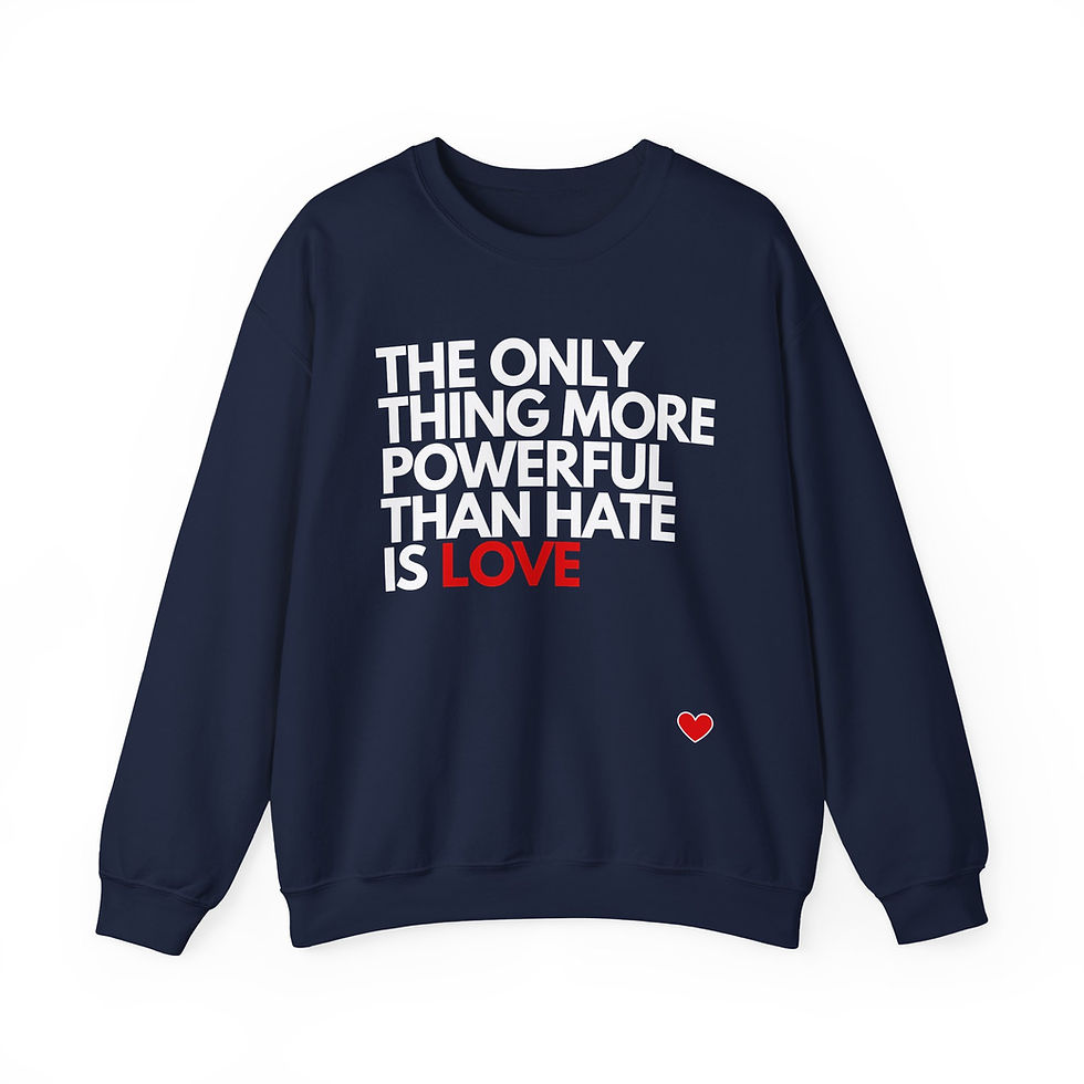 Thumbnail: 'Love Over Hate' Unisex Crewneck Sweater