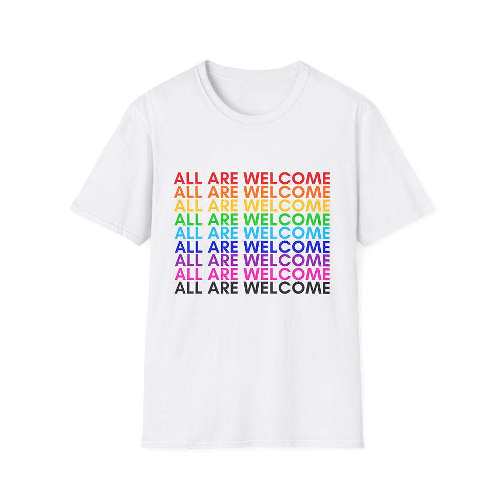 Thumbnail: 'All are Welcome Here' Block Tee