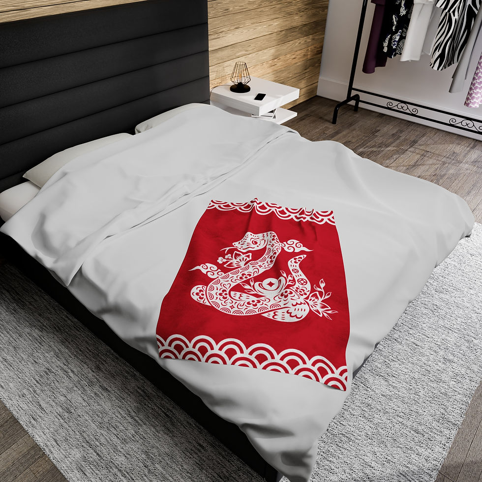 Thumbnail: Snake Zodiac "Year of Snake" Plush Blanket