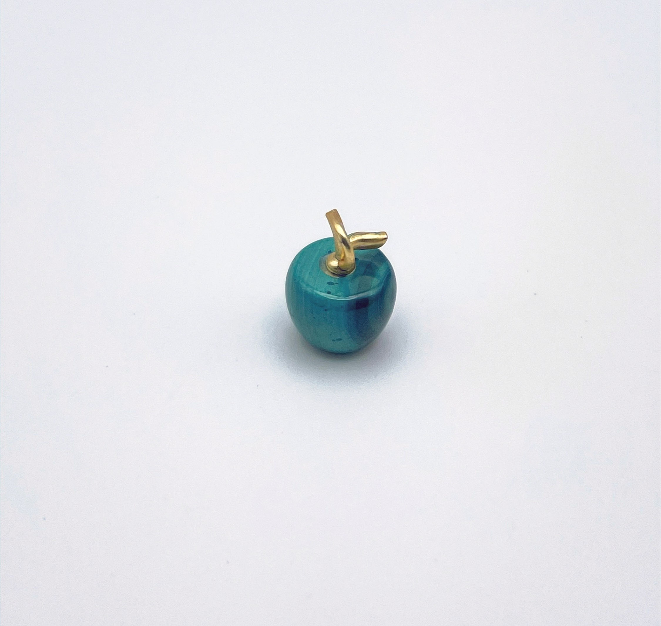 Small Malachite Apple Pendant