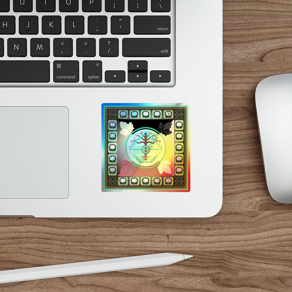 Thumbnail: Sacred Mayan Vision Holographic Die-Cut Stickers