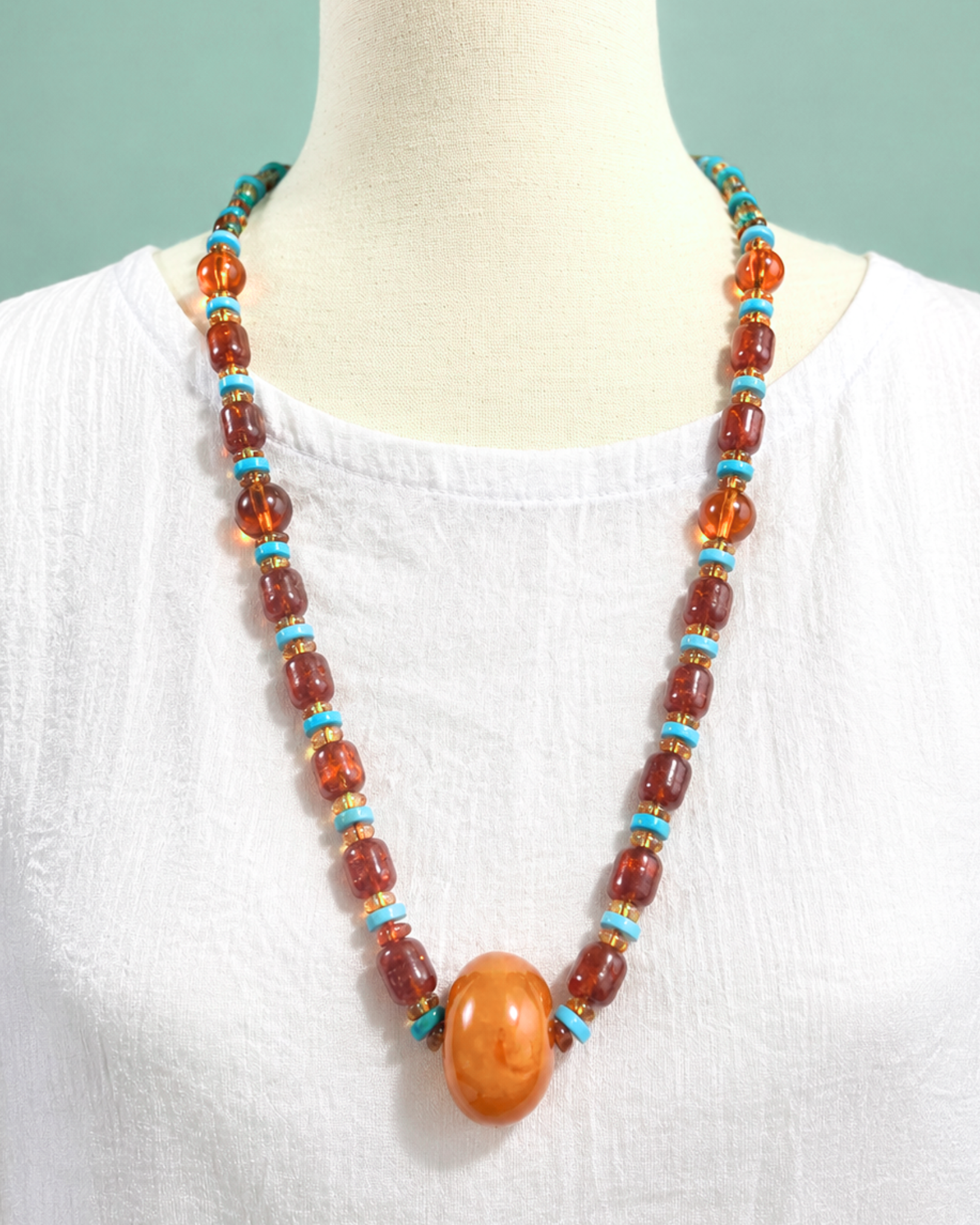 Amber Sun Gemstone Necklace