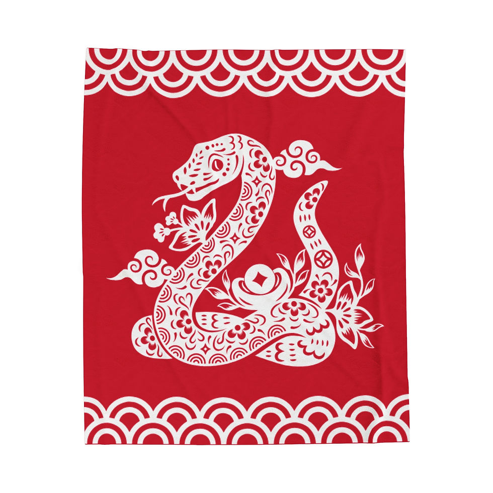 Thumbnail: Snake Zodiac "Year of Snake" Plush Blanket