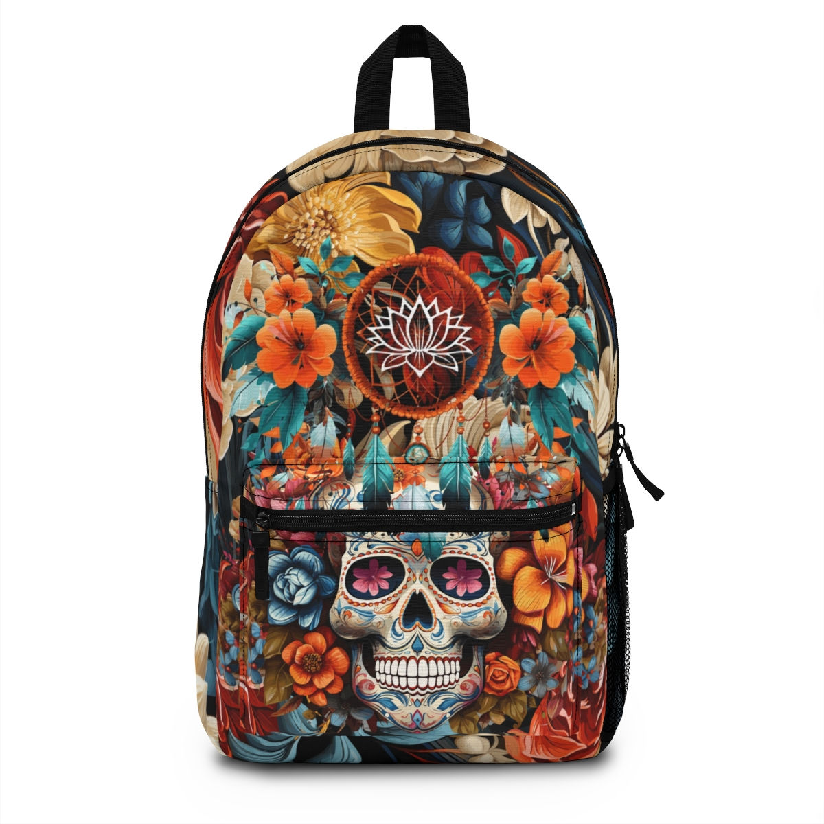 Lotus & Sugar Skull Backpack 
