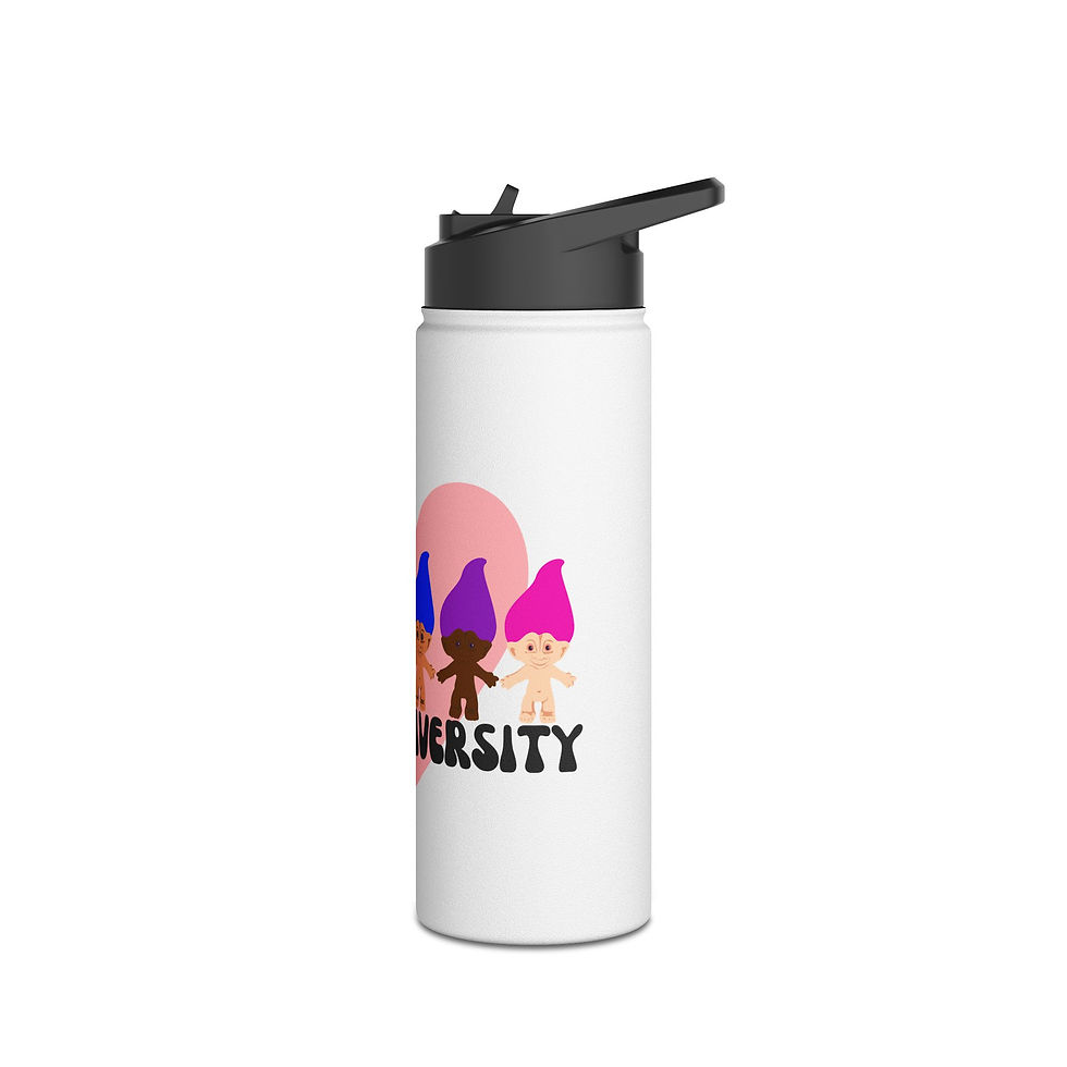 Thumbnail: 'Unity in Diversity' Trolls Stainless Steel Water Bottle