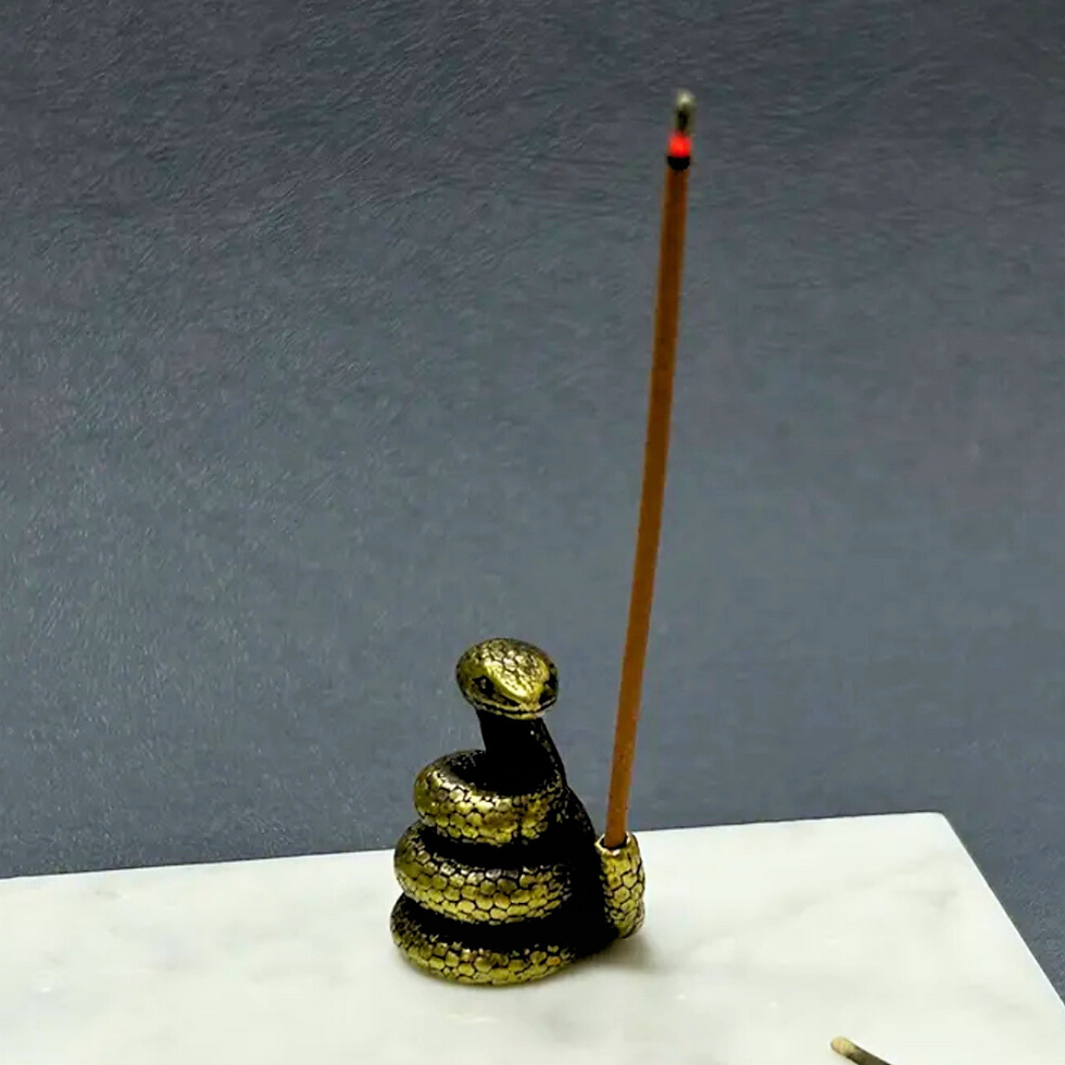 Thumbnail: Brass Snake Incense Holder