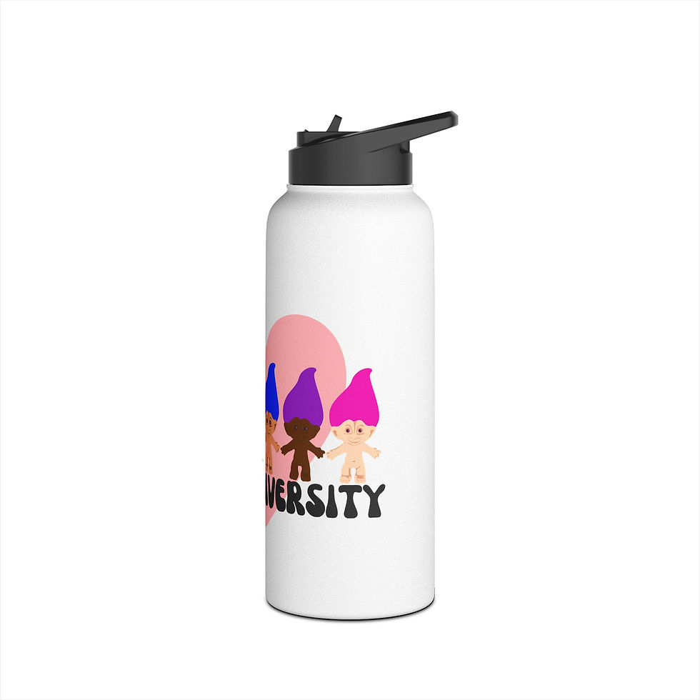 Thumbnail: 'Unity in Diversity' Trolls Stainless Steel Water Bottle
