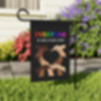 Thumbnail: 'Everyone is Welcome Here' Heart Hands Garden Banner