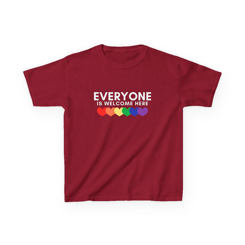 Thumbnail: Kids 'Everyone is Welcome Here' Letter Tee-Shirt