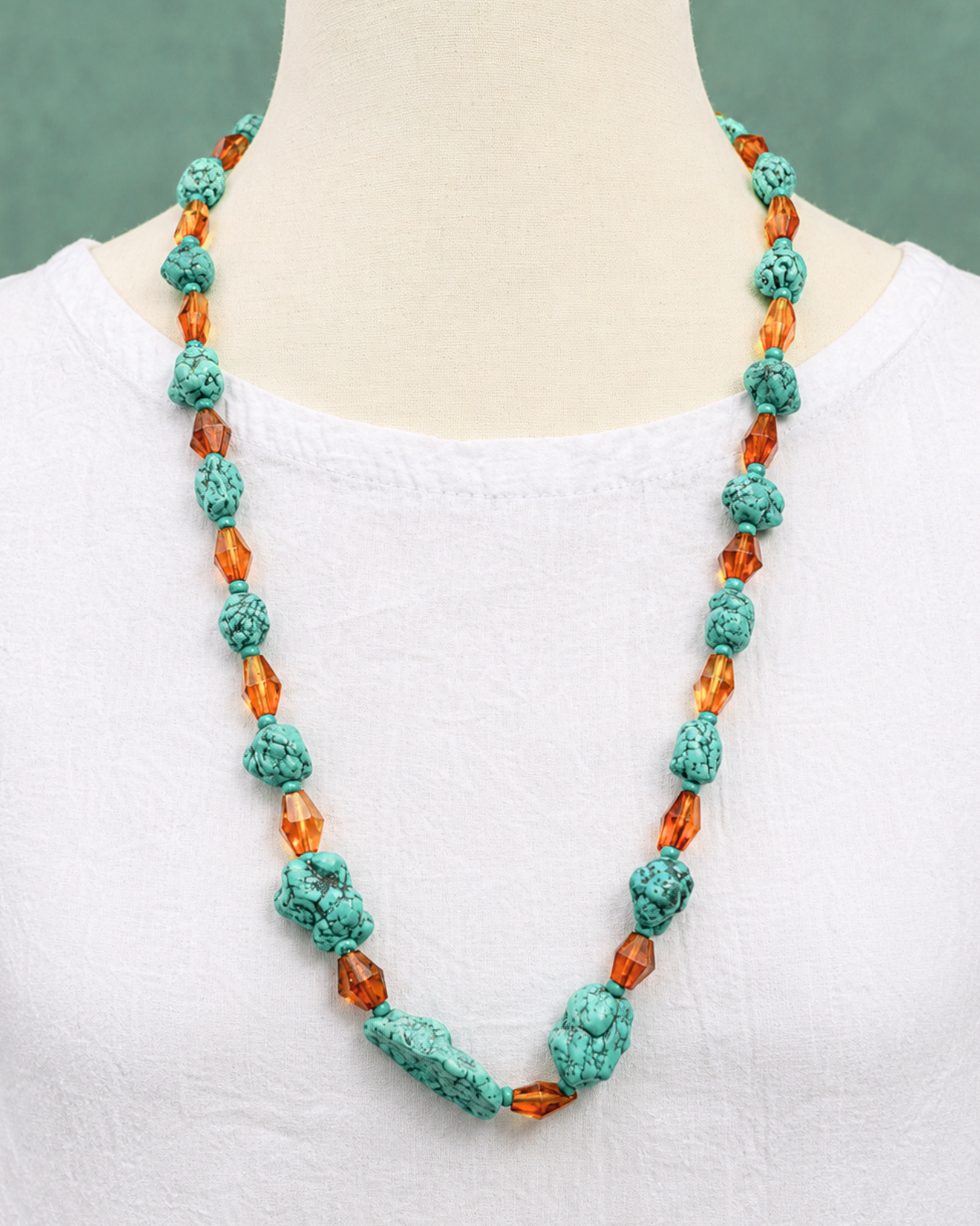 Aqua Mesa Turquoise Gemstone Necklace
