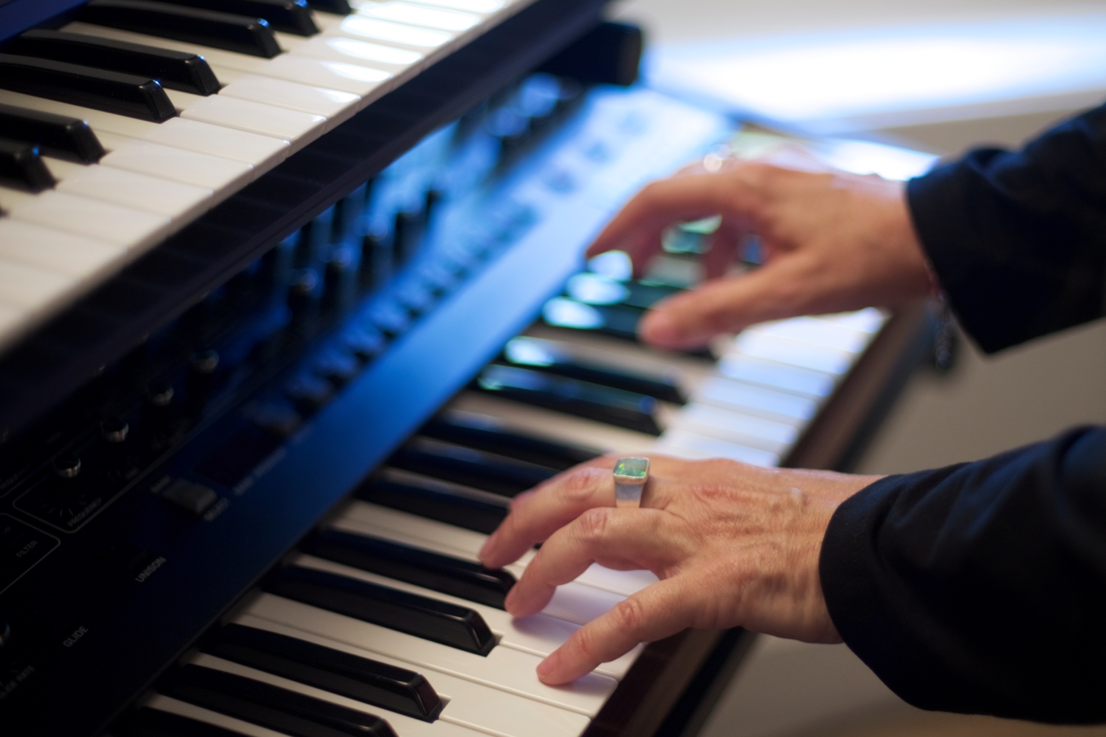 Madhavi at the keyboards...