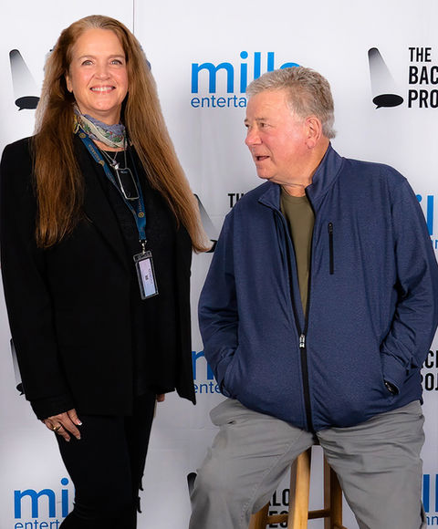 Madhavi Devi aka Cheryl Gallagher meets TV and film star William Shatner.