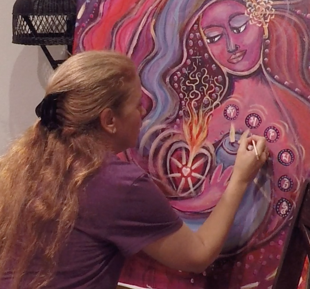 Madhavi paints "Soulfire" series