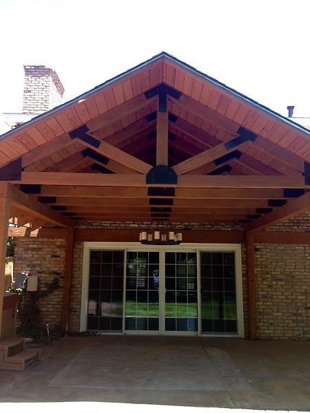 Wood Roof Backyard