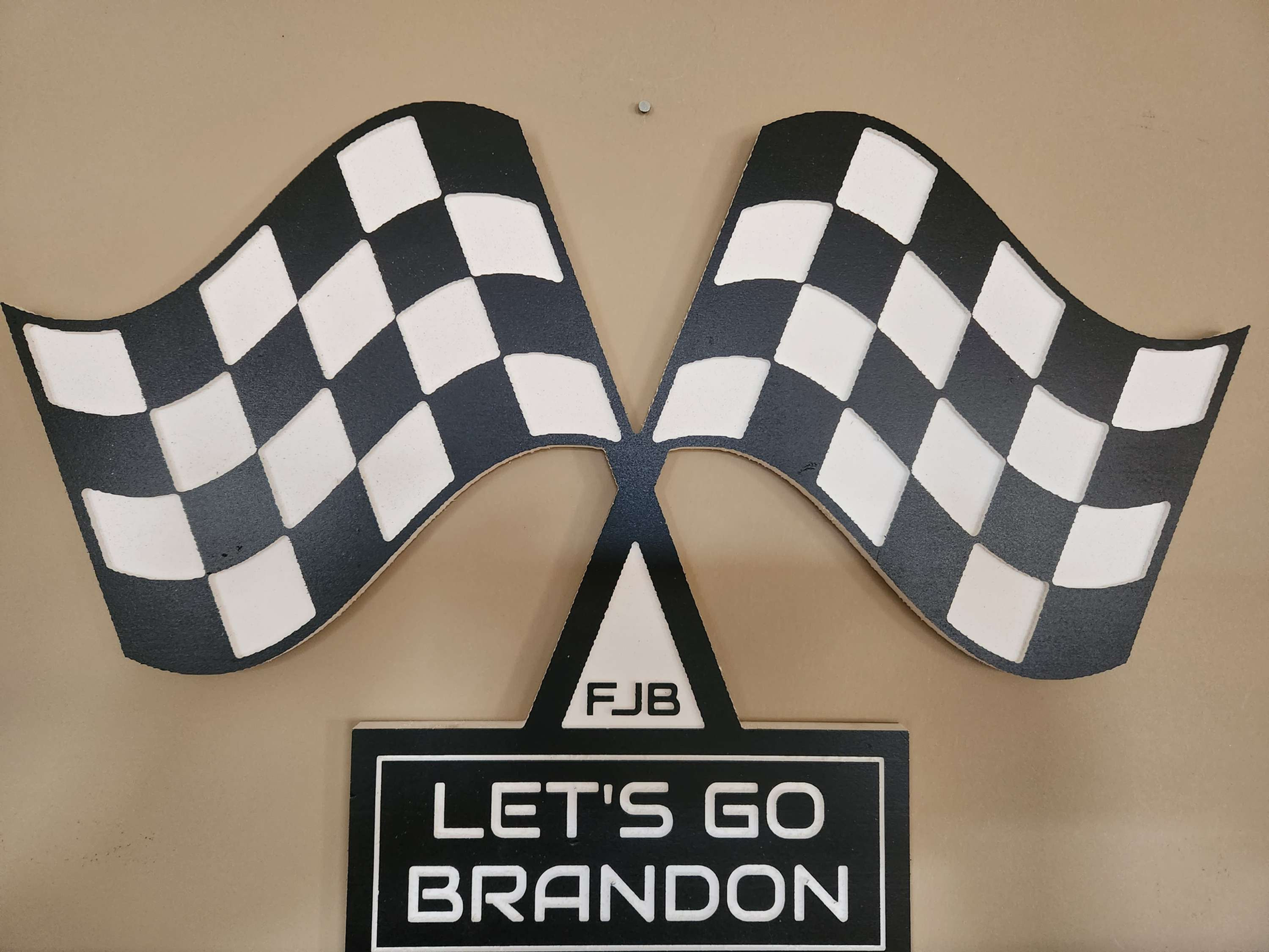 PVC Let's Go Brandon checkered flag