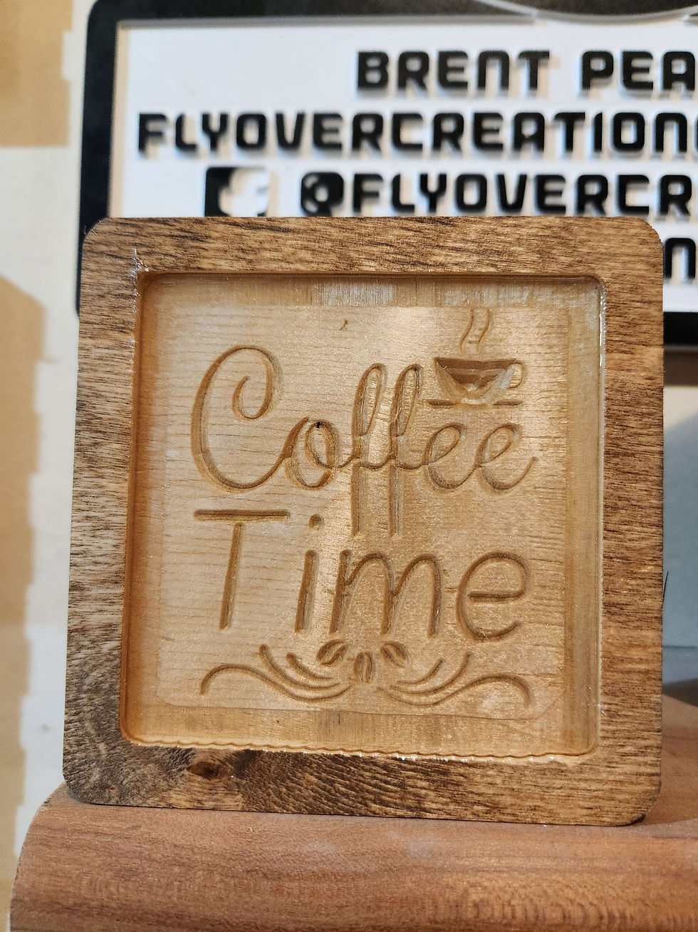 Thumbnail: Baltic Birch epoxy filled coffee coasters (Set of 4)