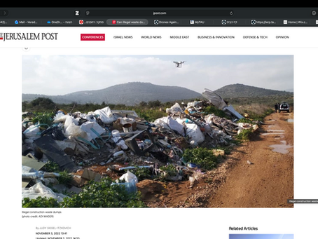 מחקר שלנו מ 2022 מצא: רחפנים שימפו אתרי פסולת בלתי חוקיים עשויים לחסוך כ-200 מיליון שקל