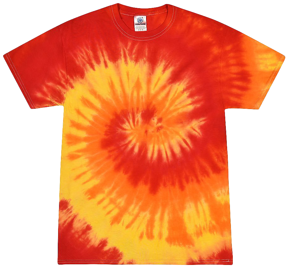 Thumbnail: 12864 Adult Heavyweight 100% Cotton Tie-Dyed T-Shirt