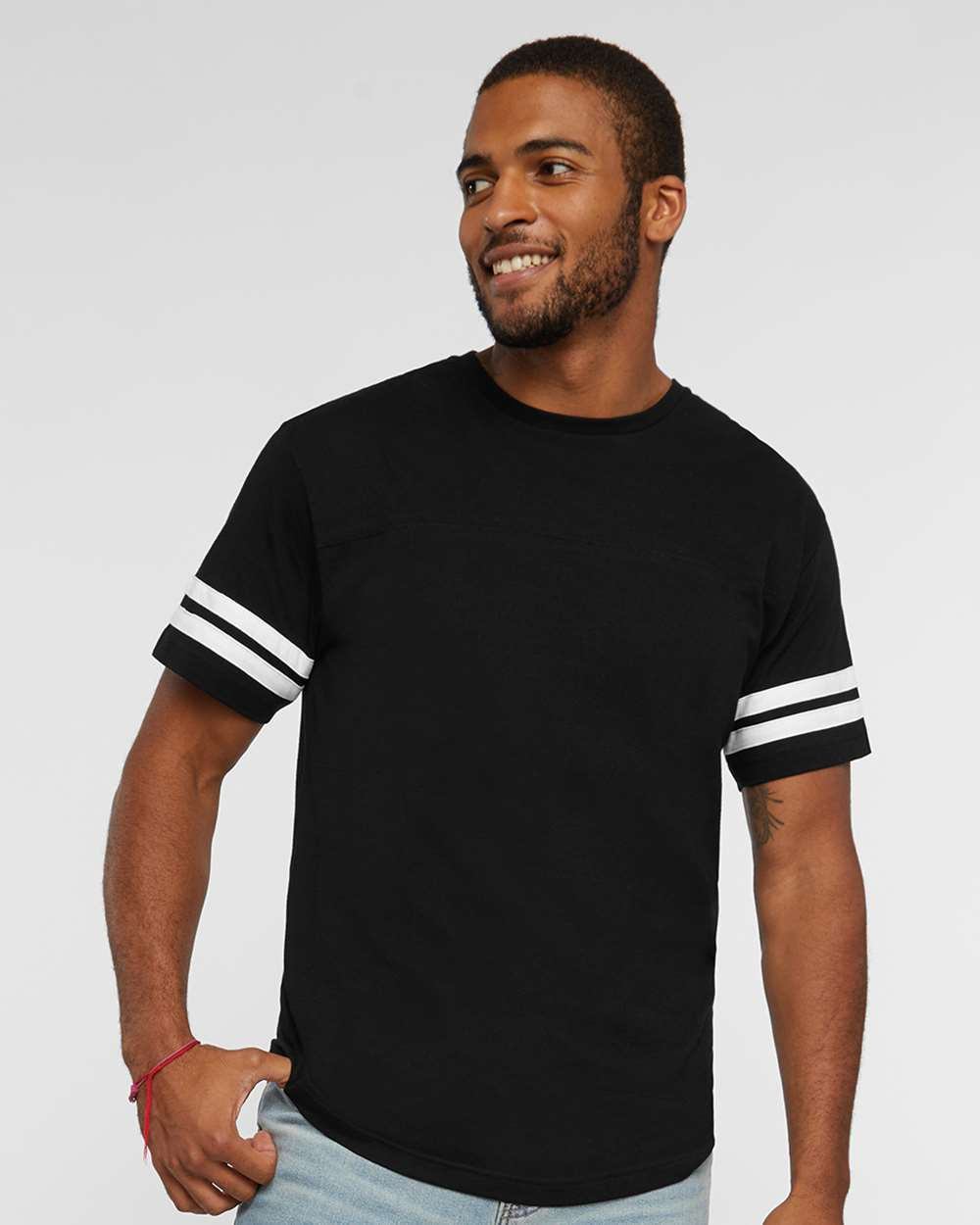 22216 Unisex Football Fine Jersey Tee