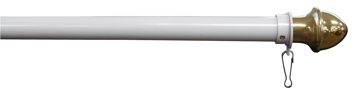 63603 60"x1" White Fiberglas Pole