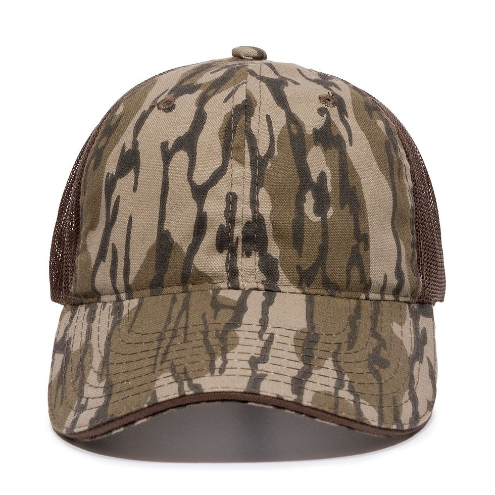 Thumbnail: 32016 Garment Washed Camo with Mesh Back Cap
