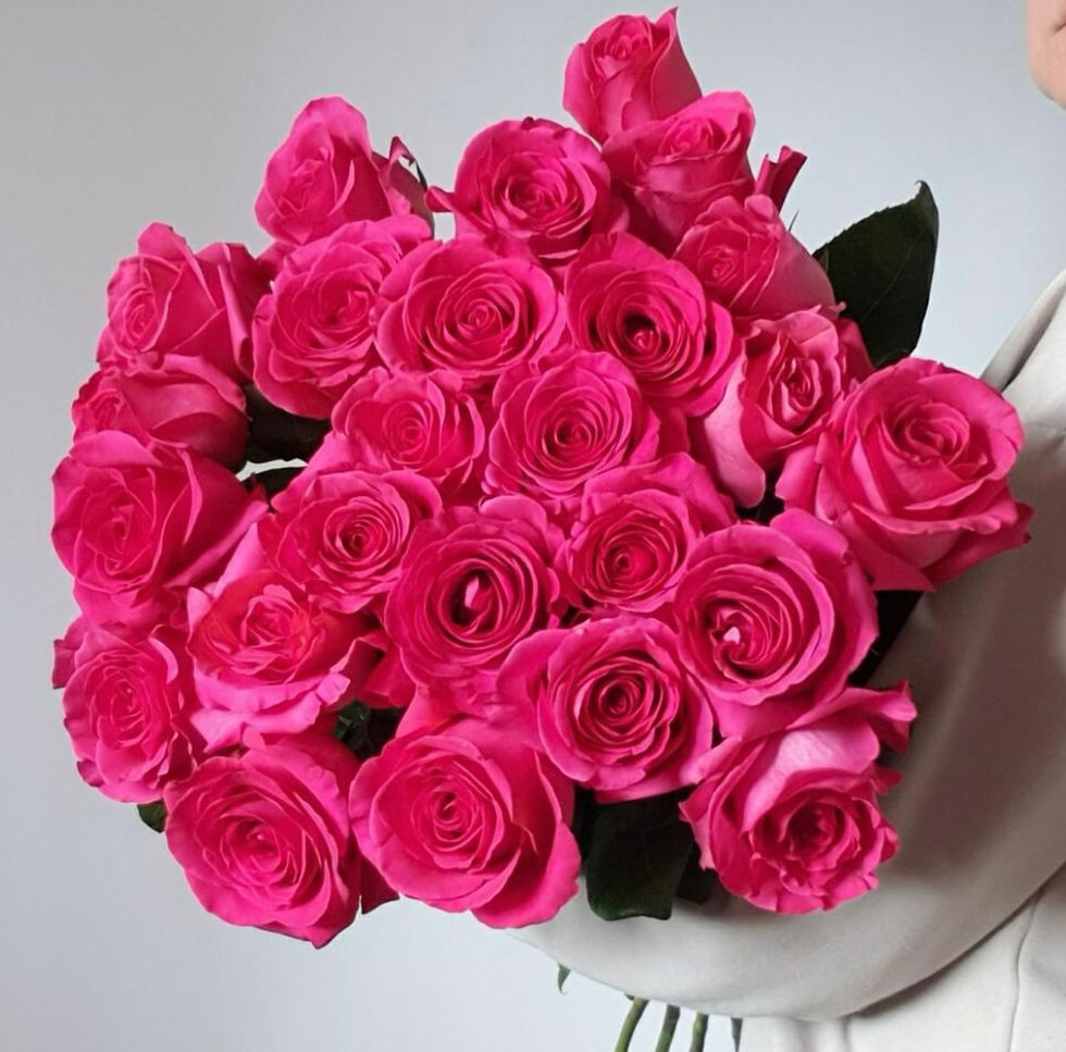 Прев'ю: Букет з 25 високих троянд (90 см)