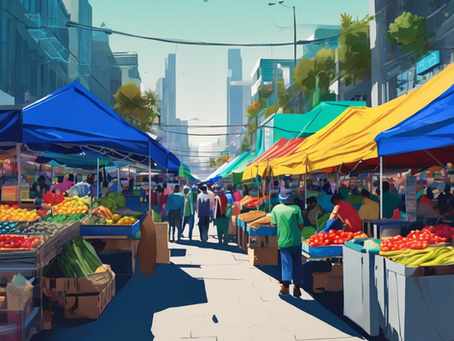 Community members gathered in a shared urban space, collaborating across generations with tools and garden beds—symbolising cooperative action and local resilience inspired by PLZ and AUZ.life.