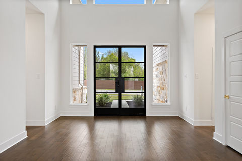 Iron door black and white